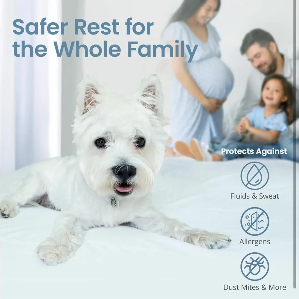 SafeRest 100% Waterproof Twin XL Size Mattress Protector..cotton terry..(NWT)